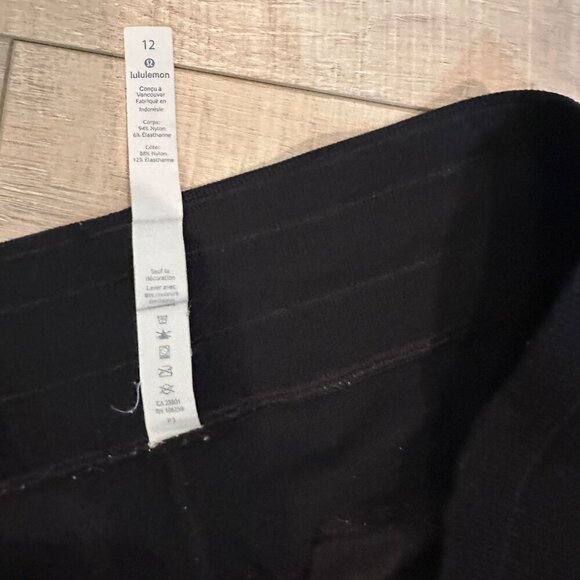 LULULEMON WOMENS STUDIO PANTS JOGGERS BLACK SIZE 12 - Picture 7 of 8